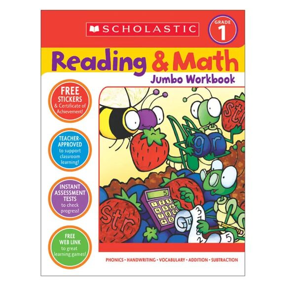 Scholastic Teaching Solutions Reading & Math Jumbo Workbook: Grade 1 - Picture 1 of 1